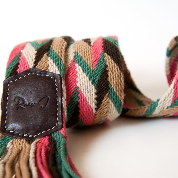 Racso J. WAYUU Novelty Bag Strap PINK/BROWN (Multiple colors available) - Picture 5 of 6